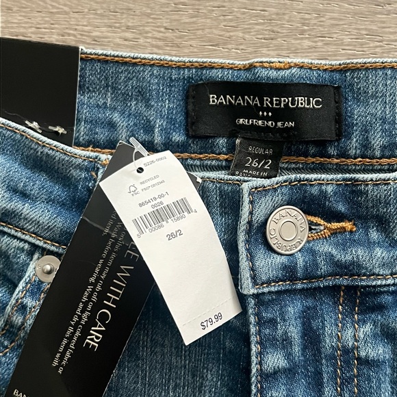 Banana Republic Blue Girlfriend low rise Jeans women’s size 26 2R - Picture 2 of 3